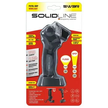Ledlenser SW3R COB LED baterka s magnetickou pätkou, 320 lm, USB-C nabíjateľná, IP54, 180° otočná hlava, spona na opasok, čierna