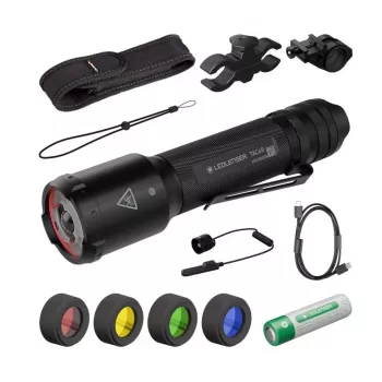 Ledlenser TAC6R Black poľovnícky set s tvrdým kufríkom