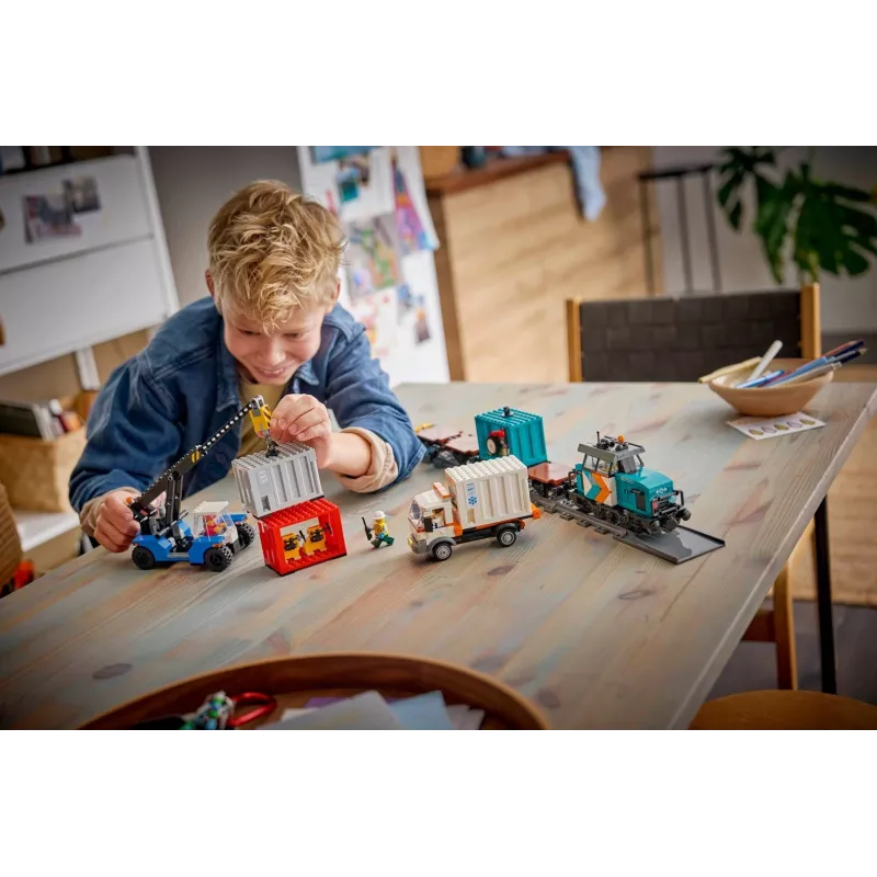 LEGO City 60509 Prístavný nákladný vlak so žeriavom a kamiónom