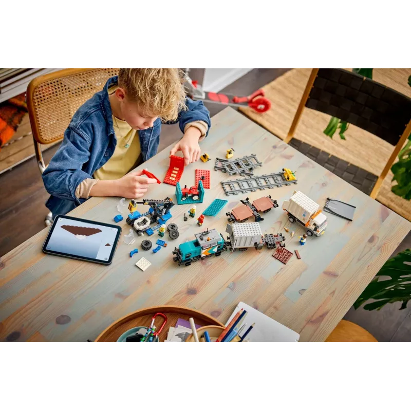 LEGO City 60509 Prístavný nákladný vlak so žeriavom a kamiónom