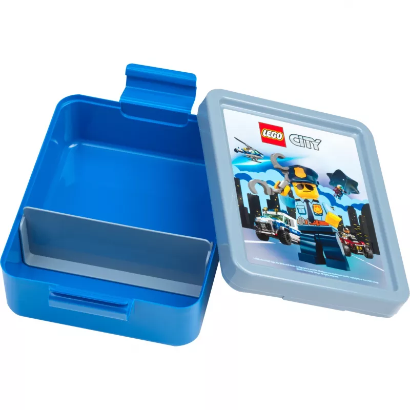 LEGO CITY Desiatový box Modrý z polypropylénu s grafikou emotikonov 40521735
