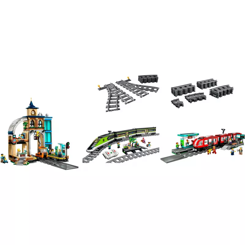 LEGO City vlaková stanica kompletná sada balenie