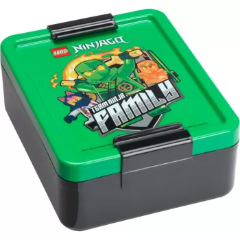 LEGO obedár Ninjago zelený - 1,2 l potravinársky PP s emotikon grafikou