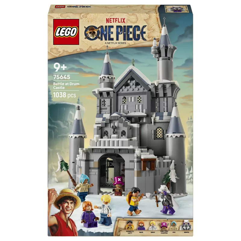 LEGO One Piece 75645 Bitka pri hrade Drum stavebnica (1038 dielikov, 6 minifigúrok, 9+)