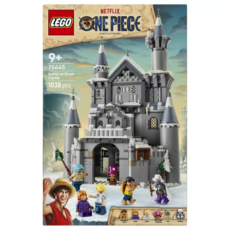 LEGO One Piece 75645 Bitka pri hrade Drum stavebnica (1038 dielikov, 6 minifigúrok, 9+)