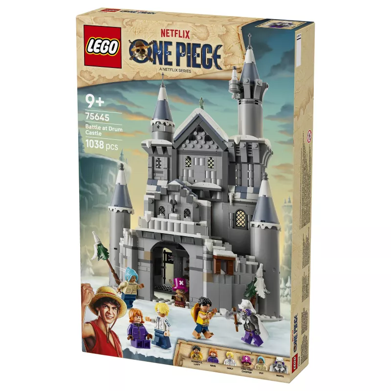 LEGO One Piece 75645 Bitka pri hrade Drum stavebnica (1038 dielikov, 6 minifigúrok, 9+)