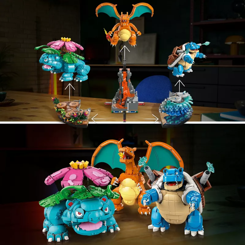 LEGO Pokemon 72153 Venusaur, Charizard a Blastoise