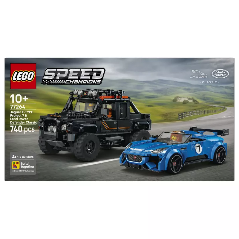 LEGO Speed Champions 77264 Jaguar F-TYPE Project 7 & Land Rover Defender Classic stavebnica