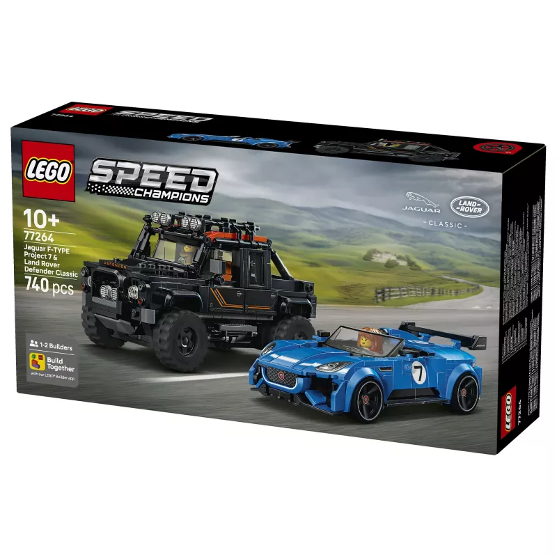 LEGO Speed Champions 77264 Jaguar F-TYPE Project 7 & Land Rover Defender Classic stavebnica