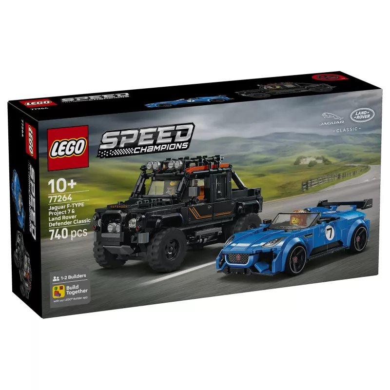 LEGO Speed Champions 77264 Jaguar F-TYPE Project 7 & Land Rover Defender Classic stavebnica