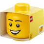LEGO Storage Head Happy Boy veľká žltá 8.5L polypropylénová úložná nádoba v tvare hlavy minifigúrky (40320820)