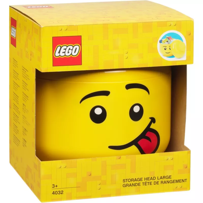 LEGO Storage Head Silly Large Yellow 8.5L úložná nádoba v tvare hlavy minifigúrky