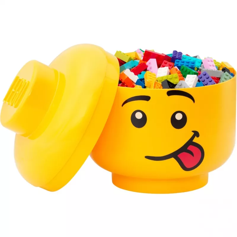 LEGO Storage Head Silly Large Yellow 8.5L úložná nádoba v tvare hlavy minifigúrky