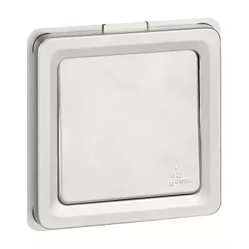 Legrand Soliroc 077811 univerzálny vypínač a prepínač, 1-pólový, 10AX, 250V, IP55, IK10, sivý