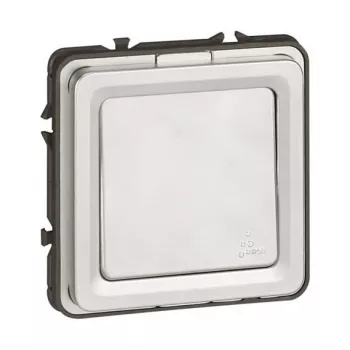 Legrand Soliroc 077811 univerzálny vypínač a prepínač, 1-pólový, 10AX, 250V, IP55, IK10, sivý