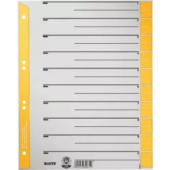 LEITZ A4 oddeľovače žlté 160 g/m² balenie 25 ks 16523015