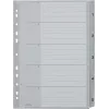 LEITZ A4 Extra Wide PP indexové oddeľovače 1-5, sivá s popisovateľným krycím listom 1283-00-85