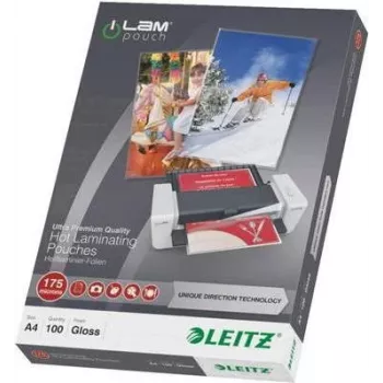 Leitz A4 laminovacie fólie, lesklé krištáľovo číre, 100 mikrónov, balenie 100 ks 7483-00-00