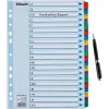 Esselte A4 Mylar Register A-Z, 20-dielny, viacfarebný (100167)