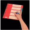 LEITZ kartónový register, blanko záložky, A4, 5-dielny, viacfarebný, 160 g/m², s červeným popisovateľným krycím listom 250 g/m² (4386-60-00)