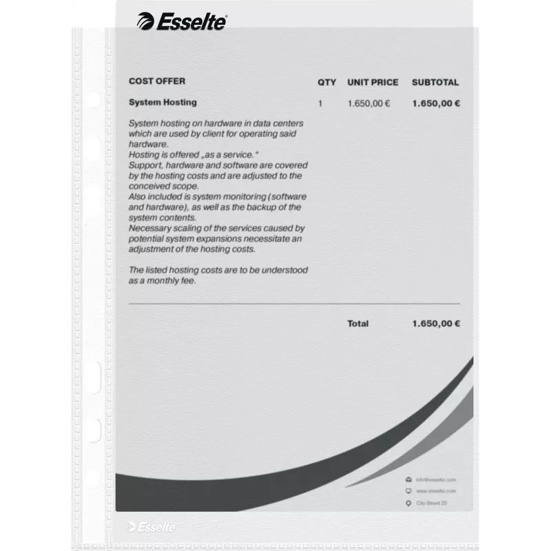 LEITZ Esselte A5 viacdierované obaly 50 mikrónov transparentné balenie 100 ks 23782
