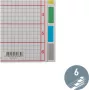 LEITZ Extra silný kartónový register, blanko, A5, 6-dielny, sivý 230 g/m², popísateľný krycí list s rastrovou potlačou 4355-00-85