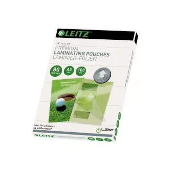 Leitz iLAM UDT A5 laminovacie fólie, 125 mikrónov, transparentné lesklé, balenie 100 ks 74920000