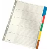 LEITZ Mylar kartónový register, blanko, A4, 5-dielny, sivé záložky, 160 g/m², s popisovateľným krycím listom 4320-00-00