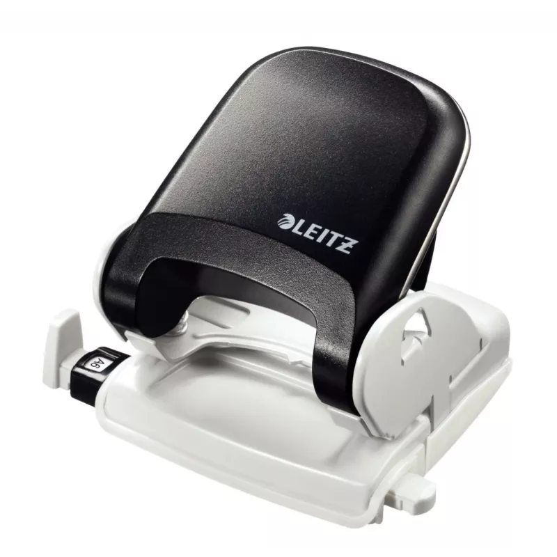 Leitz NeXXt dierovač na stôl, 30 listov, 2 diery, 5,5 mm, A4-A6, Folio, US-Quart, kov a plast, čierny 5005-00-95