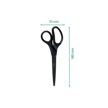 Leitz Titanium Quality nožnice 180 mm, čepele z nehrdzavejúcej ocele s titánovým povlakom, ergonomické soft-grip rukoväte, čierna/červená, na papier a látku 5419-60-95