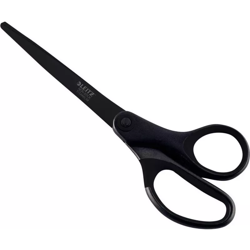 Leitz Titanium Quality nožnice 180 mm, čepele z nehrdzavejúcej ocele s titánovým povlakom, ergonomické soft-grip rukoväte, čierna/červená, na papier a látku 5419-60-95