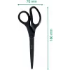 Leitz Titanium Quality nožnice 180 mm, čepele z nehrdzavejúcej ocele s titánovým povlakom, ergonomické soft-grip rukoväte, čierna/červená, na papier a látku 5419-60-95