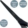Leitz Titanium Quality nožnice 180 mm, čepele z nehrdzavejúcej ocele s titánovým povlakom, ergonomické soft-grip rukoväte, čierna/červená, na papier a látku 5419-60-95
