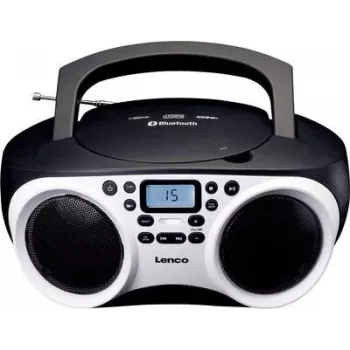 Lenco SCD-501 WH prenosný CD prehrávač s Bluetooth, FM rádiom, USB-MP3 prehrávaním, biela/čierna