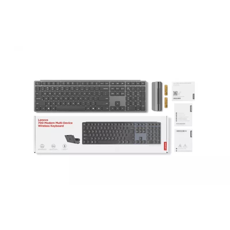 Lenovo 700 Modern Multi-Device bezdrôtová klávesnica Lithuanian Luna Grey
