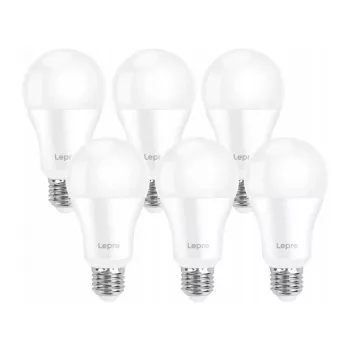 LEPRO 100080-DW-EU-6 LED žiarovka E27 A60 13W (zodpovedá 100W) 1521lm 6500K denná biela, balenie 6 ks