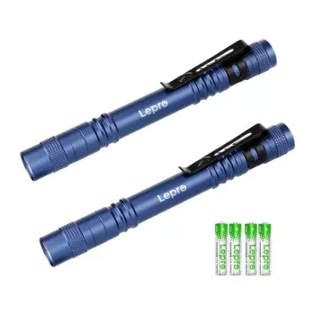 LEPRO 120023L-BU-2 LED baterka, 1000 lúmenov, zoom, IPX4, balenie 2 ks, čierna