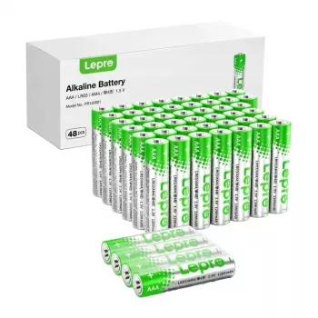 LEPRO 130001-48 AAA R3 alkalické batérie, balenie 48 ks | 1,5V dlhá životnosť, bez ortuti