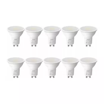 LEPRO 200081-DW-EU-10 GU10 LED žiarovka, 4,5 W, 345 lm, 6500K denná biela, 100° uhol vyžarovania, balenie 10 ks