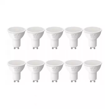 LEPRO 200081-WW-EU-10 GU10 LED žiarovka, 4,5 W (zodpovedá 50 W), 345 lm, 2700 K teplá biela, 100° uhol vyžarovania, nestmievateľná, balenie 10 ks