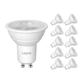 LEPRO 200084-WW-EU-10 GU10 stmievateľná LED žiarovka, 4,5 W, 345 lm, 2700 K, 38°, balenie 10 ks