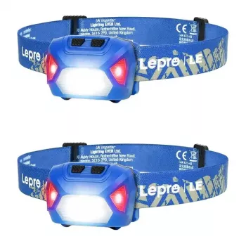 LEPRO 320014-B-2 USB nabíjateľná LED čelovka, 300 lm, balenie 2 ks