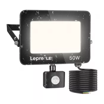 LEPRO 50W 5000K IP65 LED reflektor so senzorom pohybu