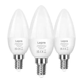 LEPRO 600059-WW-EU-3 LED žiarovka E14 C37 4,2W (ekvivalent 40W) 470lm 2700K teplá biela 250° uhol vyžarovania balenie 3 ks