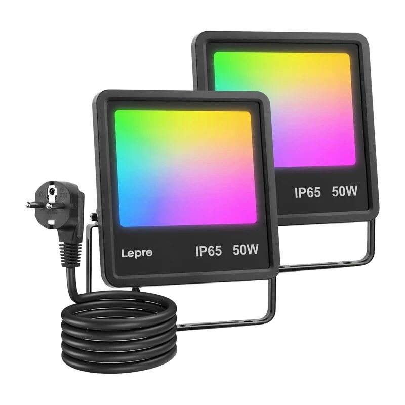 Lepro F1 50W LED reflektor IP65 5000Lm 5000K denné svetlo nástenná montáž