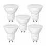 LEPRO GU10 LED žiarovka 4,5 W (zodpovedá 50 W), 345 lm, denná biela 5000 K, 100° uhol vyžarovania, nestmievateľná, balenie 5 ks