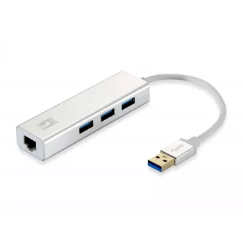 LevelOne Gigabit adaptér USB-A 3.0 na RJ45 + 3x USB-A 3.0 1Gbps