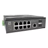 LevelOne IGP-1091 priemyselný PoE+ switch, 8x 2,5G PoE, 2x uplink 1G/10G SFP+