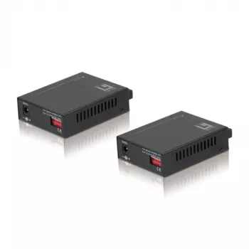 LevelOne mediálny konvertor RJ45 na SC single-mode 1310/1550 nm 20 km