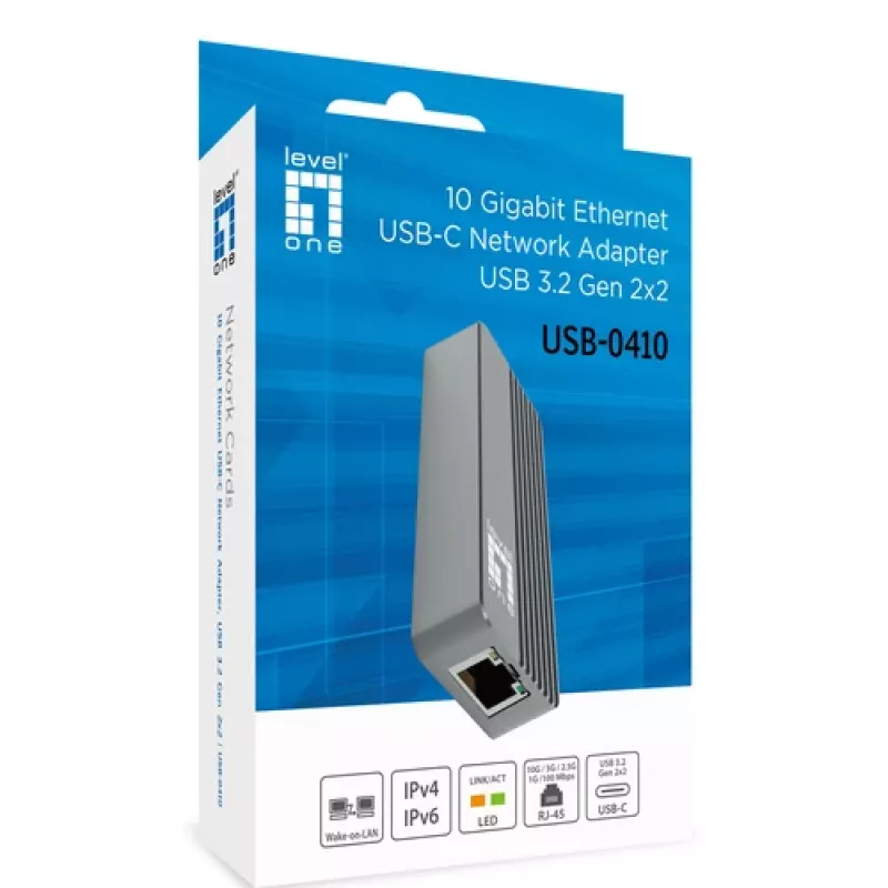 LevelOne USB-0410 USB 3.2 Gen 1 Type-A na Gigabit Ethernet adaptér